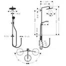 Душевая система Hansgrohe Croma S Showerpipe 280 1jet Reno (цвет - хром) (26793000) фото 2 Aquada.com.ua