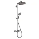 Душева система с термостатом Hansgrohe Croma Select S Showerpipe 280 1jet (цвет - чёрный матовый хром) (26890340) фото 1 Aquada.com.ua