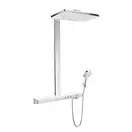 Душевая система с термостатом Hansgrohe Rainmaker Select 460 Showerpipe 2jet (цвет - хром/белый) (27109400) фото 1 Aquada.com.ua
