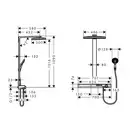 Душевая система с термостатом Hansgrohe Rainmaker Select 460 Showerpipe 2jet (цвет - хром/белый) (27109400) фото 4 Aquada.com.ua