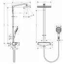 Душевая система с термостатом Hansgrohe Raindance Raindance E Showerpipe 360 1jet (цвет - хром) (27112000) фото 4 Aquada.com.ua