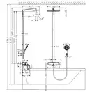 Душевая система с термостатом Hansgrohe Raindance E Showerpipe 360 1jet (цвет - хром) (27113000) фото 2 Aquada.com.ua