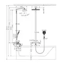 Душевая система с термостатом Hansgrohe Raindance E Showerpipe 360 1jet (цвет - хром/белый) (27113400) фото 2 Aquada.com.ua