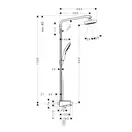 Душевая система с термостатом Hansgrohe Raindance Select E Showerpipe 300 2jet с ShowerTablet Select 300 (цвет - хром/белый) (27126400) фото 3 Aquada.com.ua