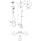 Душевая система с термостатом Hansgrohe Croma Showerpipe 220 1jet (цвет - хром) (27185000) фото 3 Aquada.com.ua