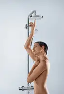 Душевая система с термостатом Hansgrohe Croma Select S Showerpipe 180 2jet (цвет - хром/белый) (27253400) фото 4 Aquada.com.ua