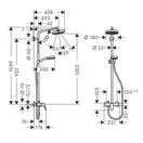 Душевая система Hansgrohe Crometta Showerpipe 160 1jet (цвет - хром/белый) (27266400) фото 4 Aquada.com.ua