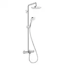 Душевая система с термостатом Hansgrohe Croma Select E Showerpipe 180 2jet (цвет - хром/белый) (27352400) фото 1 Aquada.com.ua