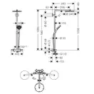 Душевая система с термостатом Hansgrohe Raindance Select S Showerpipe 240 1jet PowderRain (цвет - матовая бронза) (27633140) фото 2 Aquada.com.ua