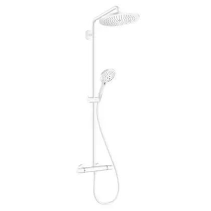 Душева система с термостатом Hansgrohe Croma Select S Showerpipe 280 1jet (цвет - белый матовый) (26890700) фото 1 Aquada.com.ua