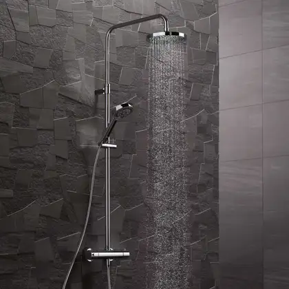 Душевая система с термостатом Hansgrohe Raindance Select S Showerpipe 300 2jet (цвет - хром) (27133000) фото 2 Aquada.com.ua