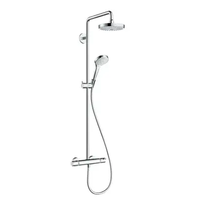 Душевая система с термостатом Hansgrohe Croma Select S Showerpipe 180 2jet (цвет - хром/белый) (27253400) фото 1 Aquada.com.ua