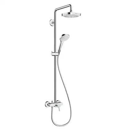 Душевая система Hansgrohe Croma Select E Showerpipe 180 2jet (цвет - хром/белый) (27258400) фото 1 Aquada.com.ua