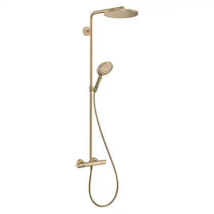 Душевая система с термостатом Hansgrohe Raindance Select S Showerpipe 240 1jet PowderRain (цвет - матовая бронза) (27633140) фото 1 Aquada.com.ua