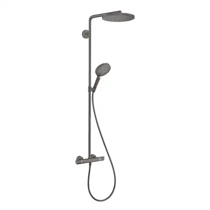 Душевая система с термостатом Hansgrohe Raindance Select S Showerpipe 240 1jet PowderRain (цвет - чёрный матовый хром) (27633340) фото 1 Aquada.com.ua