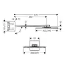 Верхний душ 300 х 300 мм с держателем Axor Overhead shower (цвет - хром), 2 типа струи (35318000) фото 2 Aquada.com.ua