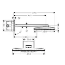 Верхний душ Hansgrohe Rainmaker Select 460 3jet (цвет - хром/белый) (24007400) фото 2 Aquada.com.ua
