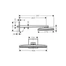Верхний душ Hansgrohe Rainmaker Select EcoSmart 460 1jet (цвет - хром/белый) (24013400) фото 3 Aquada.com.ua