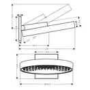 Верхний душ Ø 360 мм Hansgrohe Rainfinity, 1 тип струи (цвет - чёрный матовый хром) (26230340) фото 2 Aquada.com.ua