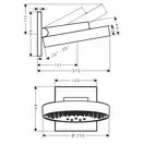 Верхний душ Ø 250 мм Hansgrohe Rainfinity, 3 типа струи (цвет - белый матовый) (26232700) фото 8 Aquada.com.ua