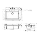 Встраиваемая кухонная мойка Hansgrohe S51 S510-F660 (цвет - серый камень) 660 (43313290) фото 2 Aquada.com.ua