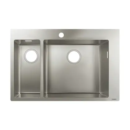 Встраиваемая кухонная мойка Hansgrohe S71 S711-F655 (цвет - нержавеющая сталь) 180/450 (43309800) фото 1 Aquada.com.ua