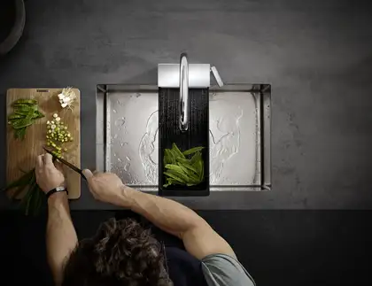 Встраиваемая кухонная мойка Hansgrohe S71 S719-U660 (цвет - нержавеющая сталь) 660 (43428800) фото 7 Aquada.com.ua