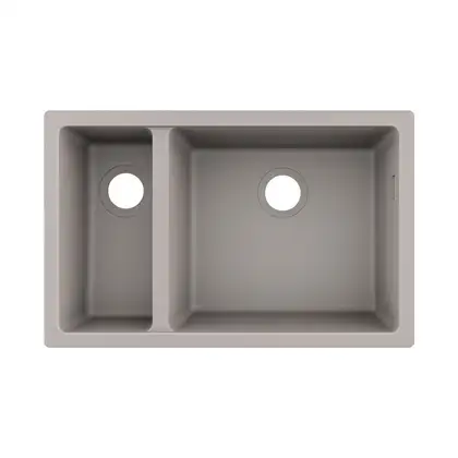 Встраиваемая кухонная мойка Hansgrohe S51 S510-U635 (цвет - серый бетон) 180/450 (43433380) фото 1 Aquada.com.ua