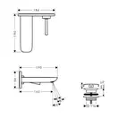 Смеситель для раковины, однорычажный Hansgrohe PuraVida (цвет - хром/белый) (15084400) фото 2 Aquada.com.ua