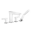 Смеситель на борт ванны Hansgrohe PuraVida (цвет - хром/белый) (15446400) фото 1 Aquada.com.ua