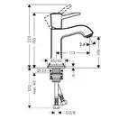 Смеситель для раковины Hansgrohe Metropol Classic (цвет - хром) (31301000) фото 2 Aquada.com.ua