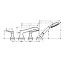 Смеситель на борт ванны Hansgrohe Metropol Classic (цвет - хром) (31441000) фото 2 Aquada.com.ua