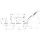 Смеситель на борт ванны Hansgrohe Metris (цвет - хром) (31442000) фото 2 Aquada.com.ua