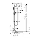 Смеситель для ванны однорычажный, напольный Hansgrohe Metropol Classic (цвет - хром) (31445000) фото 2 Aquada.com.ua
