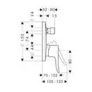 Смеситель для ванны, однорычажный Hansgrohe Metris (цвет - хром) (31487000) фото 2 Aquada.com.ua