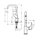 Смеситель для раковины, однорычажный Hansgrohe Focus E 2 (цвет - хром), с донным клапаном Push-Open (31609000) фото 3 Aquada.com.ua