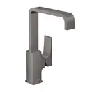 Смеситель для раковины Hansgrohe Metropol (цвет - чёрный матовый хром), с донным клапаном Push-Open (32511340) фото 1 Aquada.com.ua