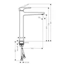 Смеситель для раковины высокий Hansgrohe Metropol (цвет - полированное золото), с донным клапаном (32512990) фото 2 Aquada.com.ua
