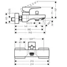 Смеситель для ванны Hansgrohe Metropol (цвет - чёрный матовый) (32540670) фото 2 Aquada.com.ua