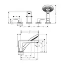 Смеситель на борт ванны Hansgrohe Metropol (цвет - хром) (32552000) фото 3 Aquada.com.ua
