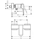 Смеситель для душа Hansgrohe Metropol (цвет - чёрный матовый) (32560670) фото 2 Aquada.com.ua