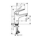 Смеситель для раковины Hansgrohe Novus (цвет - хром), с донным клапаном Push-Open (71032000) фото 3 Aquada.com.ua