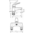 Смеситель на борт ванны Hansgrohe Novus (цвет - хром) (71043000) фото 2 Aquada.com.ua