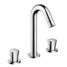 Смеситель для раковины, двухвентильный Hansgrohe Logis (цвет - хром), донным клапаном (71133000) фото 1 Aquada.com.ua