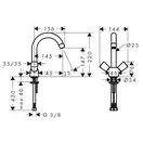 Смеситель для раковины, двухвентильный Hansgrohe Logis (цвет - хром) (71271000) фото 2 Aquada.com.ua