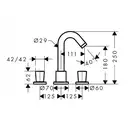 Смеситель на борт ванны, двухвентельный Hansgrohe Logis (цвет - хром) (71300000) фото 2 Aquada.com.ua
