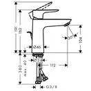 Смеситель для раковины CoolStart Hansgrohe Talis E (цвет - чёрный матовый), с донным клапаном (71713670) фото 2 Aquada.com.ua