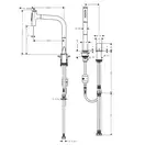 Смеситель для кухни Hansgrohe Metris Select 200 2jet (цвет - хром), с вытяжным душем (73819000) фото 5 Aquada.com.ua
