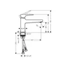Смеситель для раковины Hansgrohe Metropol (цвет - хром), с донным клапаном Push-Open (74502000) фото 2 Aquada.com.ua