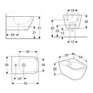 Биде подвесное Kolo Modo Pure L35103000 (L35103000) фото 4 Aquada.com.ua